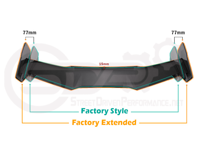2014-2019 CHEVROLET CORVETTE C7 | ZR1 ZTK CONVERSION PACKAGE REAR SPOILER HIGH WING WITH WING RISER